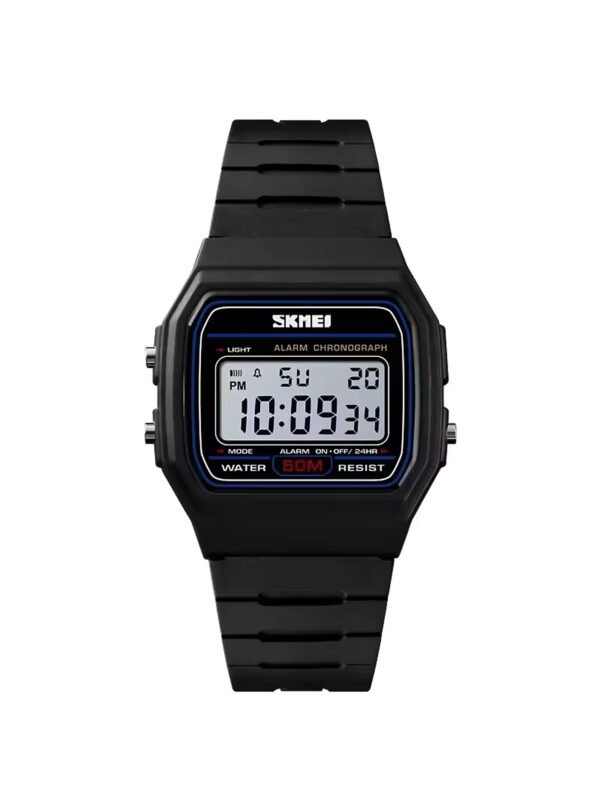 SKMEI 1412 NEGRO – Reloj Digital para Mujer, Retro, Resistente al Agua y Funcional